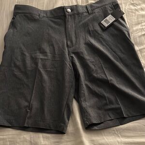 Adidas Gray Flat Front Golf Shorts Lightweight Athletic Wear